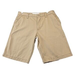 Mens 08 Old Navy Chino Shorts Reg Issue A Beige Tan 33 VTG Y2K Double Pocket 11"